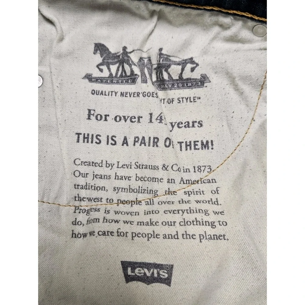 Levi's‎ 541 Mens Jeans sz 36x34 Blue Denim Athletic Straight Dark Wash Mid Rise